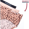 image:imageReebok Womens Hipster Panties  3 Pack Stretch Performance Bonded Seamless Panties for Women with TagFree Relaxed WaistbandLeopardRose DustBlack