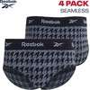 image:imageReebok Womens Hipster Panties  4 Pack Stretch Performance Bonded Seamless Panties for Women with Tag Free Relaxed WaistbandBlackCreamGreenGrey