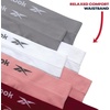image:imageReebok Womens Hipster Panties  8 Pack Bonded Seamless TagFree Waist  Sleek Smoothedge Edges Create a Smooth Look Under Leggings and Denim Lightweight Stretch Moves with Every WorkoutMaroon With White Logo PrintPinkGreyStripes