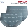 image:imageReebok Womens Hipster Panties  8 Pack Bonded Seamless TagFree Waist  Sleek Smoothedge Edges Create a Smooth Look Under Leggings and Denim Lightweight Stretch Moves with Every WorkoutPrintsPinkDark Grey