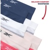image:imageReebok Womens Hipster Panties  8 Pack Bonded Seamless TagFree Waist  Sleek Smoothedge Edges Create a Smooth Look Under Leggings and Denim Lightweight Stretch Moves with Every WorkoutPink With White Logo PrintPinkDark GreyStripes