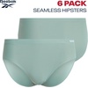 image:imageReebok Womens Hipster Panties 6 Pack Soft Stretch Bonded Seamless Underwear  Sleek Smoothedge Edges Create a Smooth Look Under Leggings and Denim Lightweight Stretch Moves with Every WorkoutBlackSharkskinLily Pad