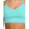 image:imageReebok Womens Id Train Tri Back Bra Slim Fit Lightweight Stretch Poly Motion Interlock Fabric MoistureWickingAi Aqua  Id Train
