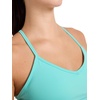 image:imageReebok Womens Id Train Tri Back Bra Slim Fit Lightweight Stretch Poly Motion Interlock Fabric MoistureWickingAi Aqua  Id Train