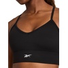 image:imageReebok Womens Id Train Tri Back Bra Slim Fit Lightweight Stretch Poly Motion Interlock Fabric MoistureWickingBlack  Id Train
