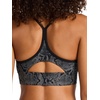 image:imageReebok Womens Id Train Tri Back Bra Slim Fit Lightweight Stretch Poly Motion Interlock Fabric MoistureWickingBlack  Id Train Snake Print