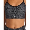 image:imageReebok Womens Id Train Tri Back Bra Slim Fit Lightweight Stretch Poly Motion Interlock Fabric MoistureWickingBlack  Id Train Snake Print
