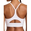 image:imageReebok Womens Id Train Tri Back Bra Slim Fit Lightweight Stretch Poly Motion Interlock Fabric MoistureWickingWhite  Id Train