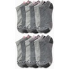 image:imageReebok Womens No Show Socks Moisture Wicking Cushion Low Cut Socks 12 Pack  Stretch Performance Fabric Cushioned Heel and Toe Arch Support Comfort Seam Shoe Size 410Light Grey