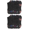 image:imageReebok Womens No Show Socks Moisture Wicking Cushion Low Cut Socks 12 Pack  Stretch Performance Fabric Cushioned Heel and Toe Arch Support Comfort Seam Shoe Size 410All Black