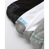 image:imageReebok Womens No Show Socks Moisture Wicking Cushion Low Cut Socks 12 Pack  Stretch Performance Fabric Cushioned Heel and Toe Arch Support Comfort Seam Shoe Size 410BlackGreyPink Logo