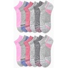 image:imageReebok Womens No Show Socks Moisture Wicking Cushion Low Cut Socks 12 Pack  Stretch Performance Fabric Cushioned Heel and Toe Arch Support Comfort Seam Shoe Size 410GreyPink