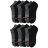 image:imageReebok Womens No Show Socks Moisture Wicking Cushion Low Cut Socks 12 Pack  Stretch Performance Fabric Cushioned Heel and Toe Arch Support Comfort Seam Shoe Size 410Charcoal Grey