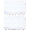 image:imageReebok Womens No Show Socks Moisture Wicking Cushion Low Cut Socks 12 Pack  Stretch Performance Fabric Cushioned Heel and Toe Arch Support Comfort Seam Shoe Size 410Bright White Logo