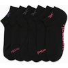 image:imageReebok Womens No Show Socks Moisture Wicking Cushioned Low Cut Socks 6 Pack  Stretch Performance Fabric Cushioned Heel and Toe Arch Support Comfort Seam Shoe Size 410Solid Black