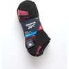 image:imageReebok Womens No Show Socks Moisture Wicking Cushioned Low Cut Socks 6 Pack  Stretch Performance Fabric Cushioned Heel and Toe Arch Support Comfort Seam Shoe Size 410Black Multi
