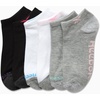 image:imageReebok Womens No Show Socks Moisture Wicking Cushioned Low Cut Socks 6 Pack  Stretch Performance Fabric Cushioned Heel and Toe Arch Support Comfort Seam Shoe Size 410BlackGreyPink Logo