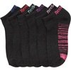 image:imageReebok Womens No Show Socks Moisture Wicking Cushioned Low Cut Socks 6 Pack  Stretch Performance Fabric Cushioned Heel and Toe Arch Support Comfort Seam Shoe Size 410Black Multi