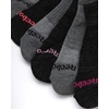 image:imageReebok Womens No Show Socks Moisture Wicking Cushioned Low Cut Socks 6 Pack  Stretch Performance Fabric Cushioned Heel and Toe Arch Support Comfort Seam Shoe Size 410Charcoal Grey