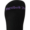 image:imageReebok Womens No Show Socks Moisture Wicking Cushioned Low Cut Socks 6 Pack  Stretch Performance Fabric Cushioned Heel and Toe Arch Support Comfort Seam Shoe Size 410All Black