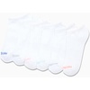 image:imageReebok Womens No Show Socks Moisture Wicking Cushioned Low Cut Socks 6 Pack  Stretch Performance Fabric Cushioned Heel and Toe Arch Support Comfort Seam Shoe Size 410White Logo