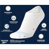 image:imageReebok Womens No Show Socks Stretch Performance Invisible Liners 6 Pack  MoistureWicking Fabric Silicone Heel Grip Reinforced Heel amp Toe Ultra Low Cut Shoe Size 410White