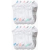 image:imageReebok Womens Quarter Socks 12 Pack Moisture Wicking Athletic Socks  MoistureWicking Fabric with a Flexible Stretch Fit Arch Support and a Comfort Toe SeamWhite Fade