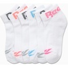 image:imageReebok Womens Quarter Socks 6 Pack Comfort Cushioned Athletic Socks  Moisturewicking Fabric Keeps Feet Dry Flexible Knit Hugs the Arch Plush Footbed Absorbs ShockWhite Marl