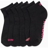 image:imageReebok Womens Quarter Socks 6 Pack Comfort Cushioned Athletic Socks  Moisturewicking Fabric Keeps Feet Dry Flexible Knit Hugs the Arch Plush Footbed Absorbs ShockBlack Logo