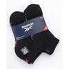 image:imageReebok Womens Quarter Socks 6 Pack Comfort Cushioned Athletic Socks  Moisturewicking Fabric Keeps Feet Dry Flexible Knit Hugs the Arch Plush Footbed Absorbs ShockBlack Logo