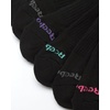image:imageReebok Womens Quarter Socks 6 Pack Comfort Cushioned Athletic Socks  Moisturewicking Fabric Keeps Feet Dry Flexible Knit Hugs the Arch Plush Footbed Absorbs ShockBlack