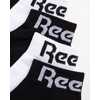 image:imageReebok Womens Quarter Socks Moisture Wicking Cushioned Ankle Socks 12 Pack  Stretch Performance Fabric Cushioned Heel amp Toe Secure Arch Support Quarter Cut Shoe Size 410Black White