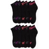 image:imageReebok Womens Quarter Socks Moisture Wicking Cushioned Ankle Socks 12 Pack  Stretch Performance Fabric Cushioned Heel amp Toe Secure Arch Support Quarter Cut Shoe Size 410All Black