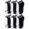 image:imageReebok Womens Quarter Socks Moisture Wicking Cushioned Ankle Socks 12 Pack  Stretch Performance Fabric Cushioned Heel amp Toe Secure Arch Support Quarter Cut Shoe Size 410Black White