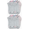 image:imageReebok Womens Quarter Socks Moisture Wicking Cushioned Ankle Socks 12 Pack  Stretch Performance Fabric Cushioned Heel amp Toe Secure Arch Support Quarter Cut Shoe Size 410Grey Pattern