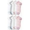 image:imageReebok Womens Quarter Socks Moisture Wicking Cushioned Ankle Socks 12 Pack  Stretch Performance Fabric Cushioned Heel amp Toe Secure Arch Support Quarter Cut Shoe Size 410Pink Multi