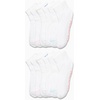 image:imageReebok Womens Quarter Socks Moisture Wicking Cushioned Ankle Socks 12 Pack  Stretch Performance Fabric Cushioned Heel amp Toe Secure Arch Support Quarter Cut Shoe Size 410White All