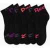 image:imageReebok Womens Quarter Socks Moisture Wicking Cushioned Ankle Socks 6 Pack  Stretch Performance Fabric Cushioned Heel amp Toe Secure Arch Support Quarter Cut Shoe Size 410All Black