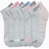 image:imageReebok Womens Quarter Socks Moisture Wicking Cushioned Ankle Socks 6 Pack  Stretch Performance Fabric Cushioned Heel amp Toe Secure Arch Support Quarter Cut Shoe Size 410Grey Pattern