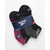 image:imageReebok Womens Quarter Socks Moisture Wicking Cushioned Ankle Socks 6 Pack  Stretch Performance Fabric Cushioned Heel amp Toe Secure Arch Support Quarter Cut Shoe Size 410Black Pattern