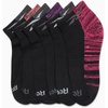 image:imageReebok Womens Quarter Socks Moisture Wicking Cushioned Ankle Socks 6 Pack  Stretch Performance Fabric Cushioned Heel amp Toe Secure Arch Support Quarter Cut Shoe Size 410Black Pattern