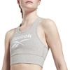 image:imageReebok Womens Sports Bra Light SupportMedium Grey HeatherWhite