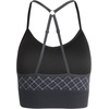 image:imageReebok Womens Sports Bras  2 Pack Padded Longline Crossback Straps  Seamless Stretch Fabric Moves with You Removable Pads Customize Coverage Comfortable Support for Everyday WearBlackened Pearl JacquardMauve Mist