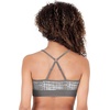 image:imageReebok Womens Sports Bras  2 Pack Soft Stretch Seamless Everyday Bras for Women Cross Back Strap Performance Sports BraSmoked PearlBlack