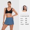 image:imageReebok Womens Swim Skirt with Shorts Liner Swim Skorts for Women Swimwear Sporty Athletic Bathing Suit Skirt BottomsSlate Blue