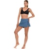 image:imageReebok Womens Swim Skirt with Shorts Liner Swim Skorts for Women Swimwear Sporty Athletic Bathing Suit Skirt BottomsSlate Blue