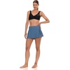image:imageReebok Womens Swim Skirt with Shorts Liner Swim Skorts for Women Swimwear Sporty Athletic Bathing Suit Skirt BottomsSlate Blue