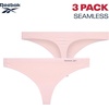 image:imageReebok Womens Thong Underwear 3 Pack Soft Stretch Thong Underwear TagFree  Breathable Flexible Comfort with an Invisible Finish Helps Eliminate Visible Lines Under Fitted ClothingBlueLotBlack