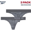 image:imageReebok Womens Thongs  3 Pack Soft Stretch Performance TagFree NoShow  Smooth Invisible Comfort Under Leggings Dresses and Jeans Flexible Fabric for Everyday Rotation or WorkoutsMaroonPinkPrint