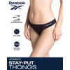 image:imageReebok Womens Thongs  6 Pack Soft Stretch Performance TagFree NoShow  Smooth Invisible Comfort Under Leggings Dresses and Jeans Flexible Fabric for Everyday Rotation or WorkoutsMaroonPinkPrint